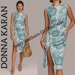 ⭐🆕 Donna Karan Black Label Side Ruced Midi Dress